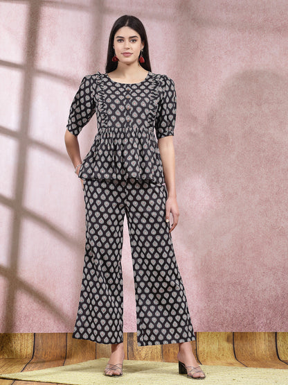 Ethnic Motif Printed Cotton Co-Ord Set (Pre-Order)