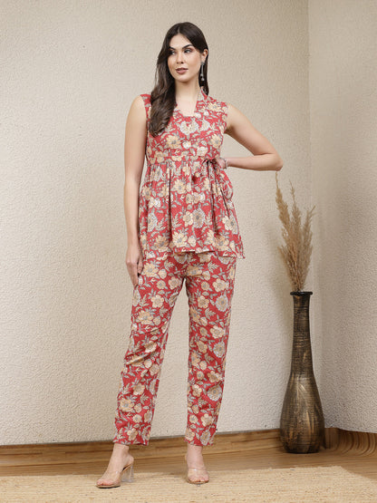 Floral Printed Cotton Co-Ord Set (Pre-Order)