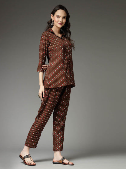 Printed Poly Crepe Co-Ord Set (Pre-Order)