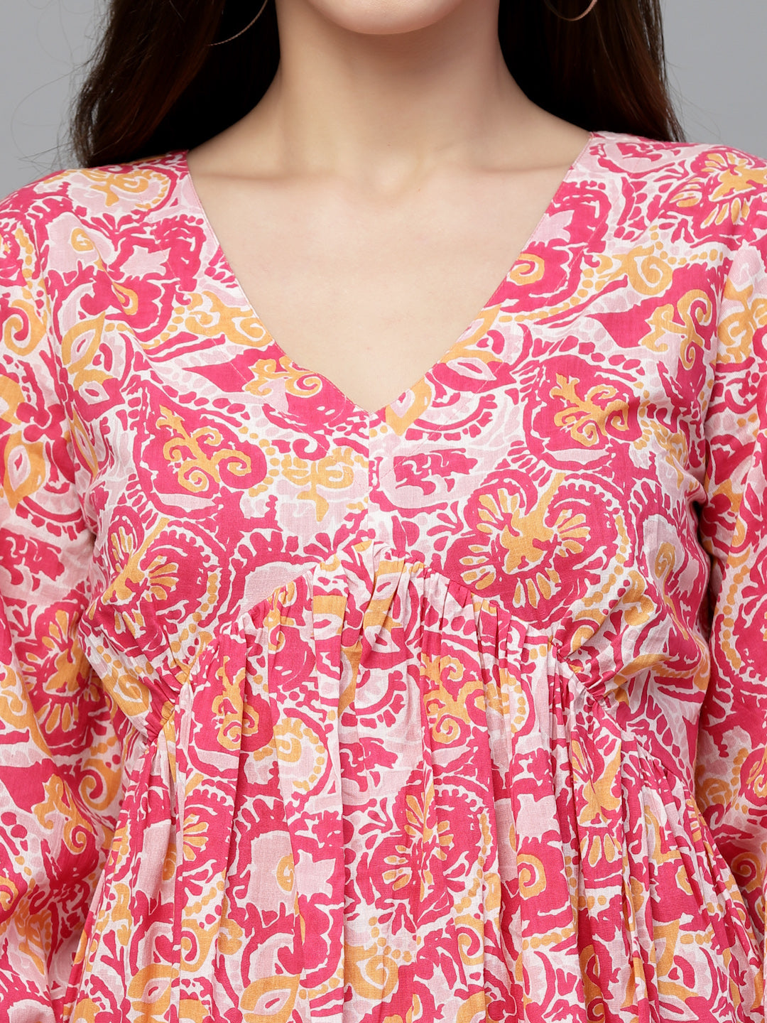 Floral printed Cotton Flared dress (Pre-Order)