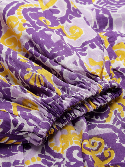 Floral printed Cotton Flared dress (Pre-Order)