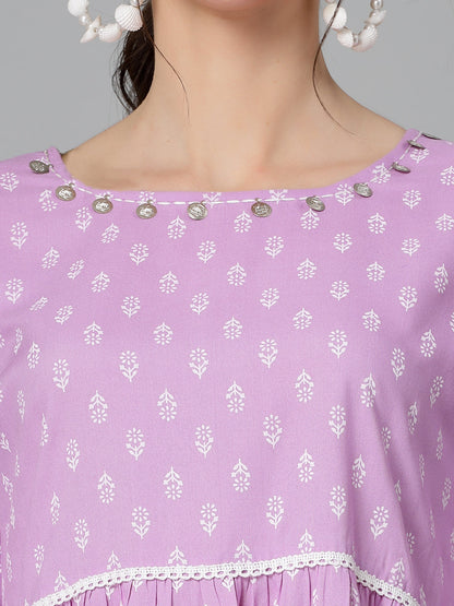 Floral Printed Rayon Tiered Dress (Pre-Order)