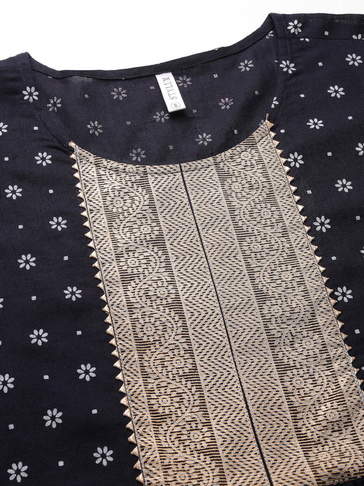 Floral Printed Rayon Flared Kurta