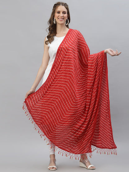 Bandhani Print Silk Blend Dupatta (Pre-Order)