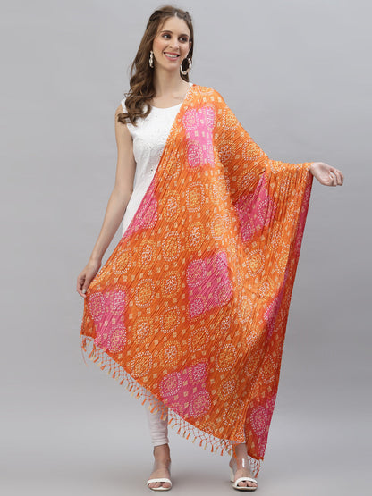 Bandhani Print Silk Blend Dupatta (Pre-Order)