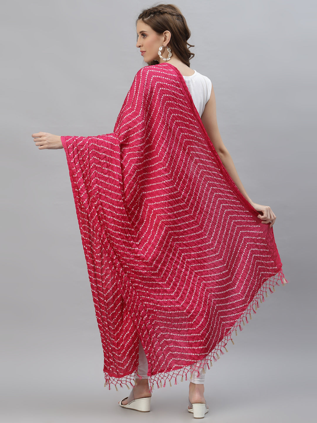 Bandhani Print Silk Blend Dupatta (Pre-Order)