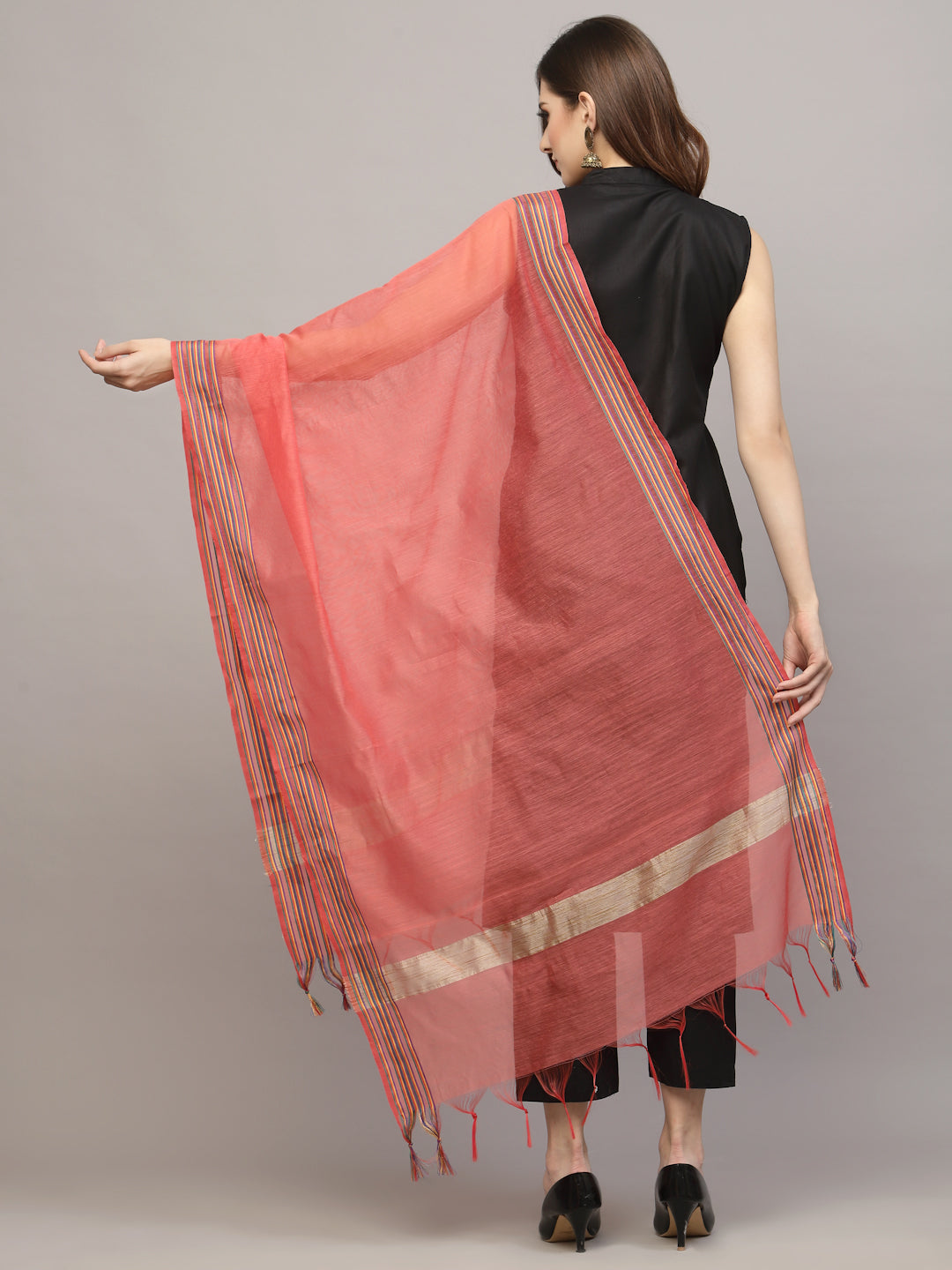 Self Design Chanderi Dupatta