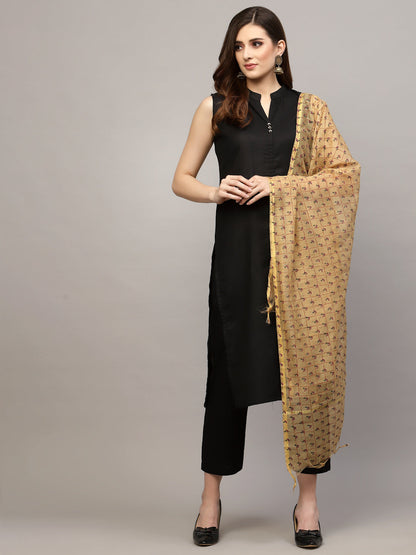 Floral Printed Chanderi Dupatta (Pre-Order)