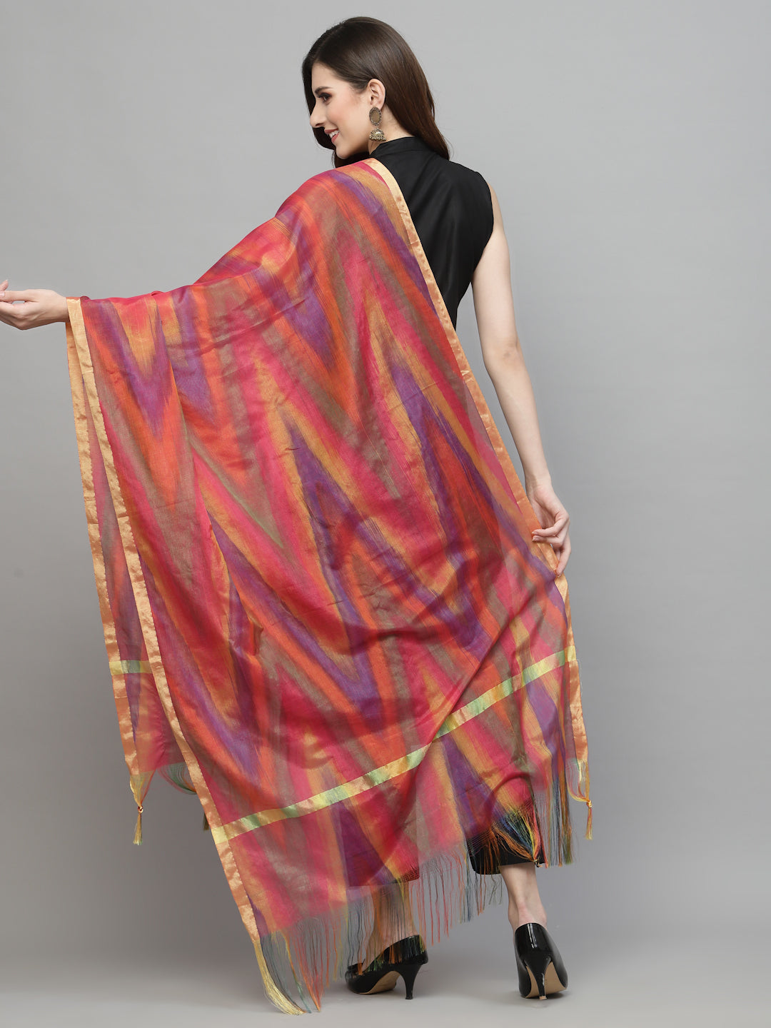 Self Design Silk Blend Dupatta