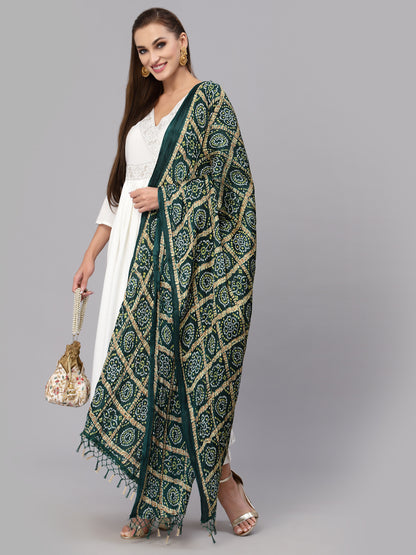 Bandhani Print Silk Blend Dupatta