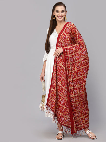 Bandhani Print Silk Blend Dupatta (Pre-Order)