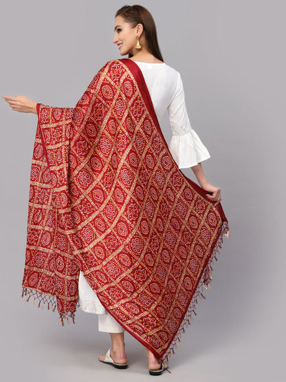 Bandhani Print Silk Blend Dupatta (Pre-Order)
