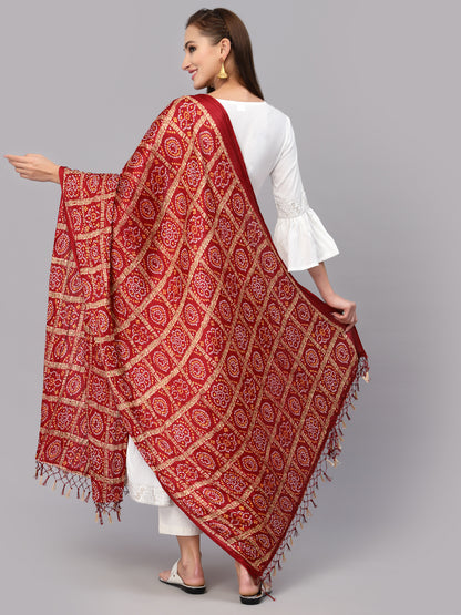 Bandhani Print Silk Blend Dupatta