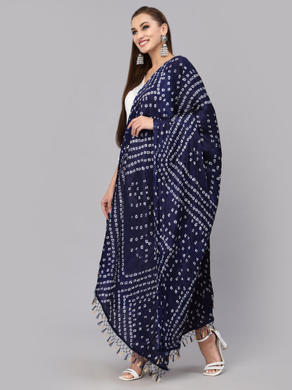 Bandhani Print Silk Blend Dupatta