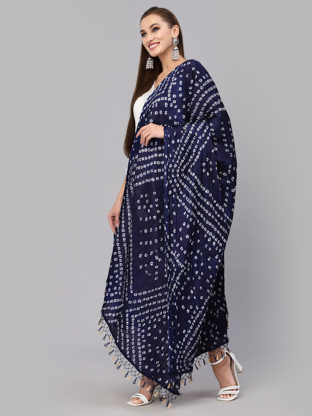 Bandhani Print Silk Blend Dupatta (Pre-Order)