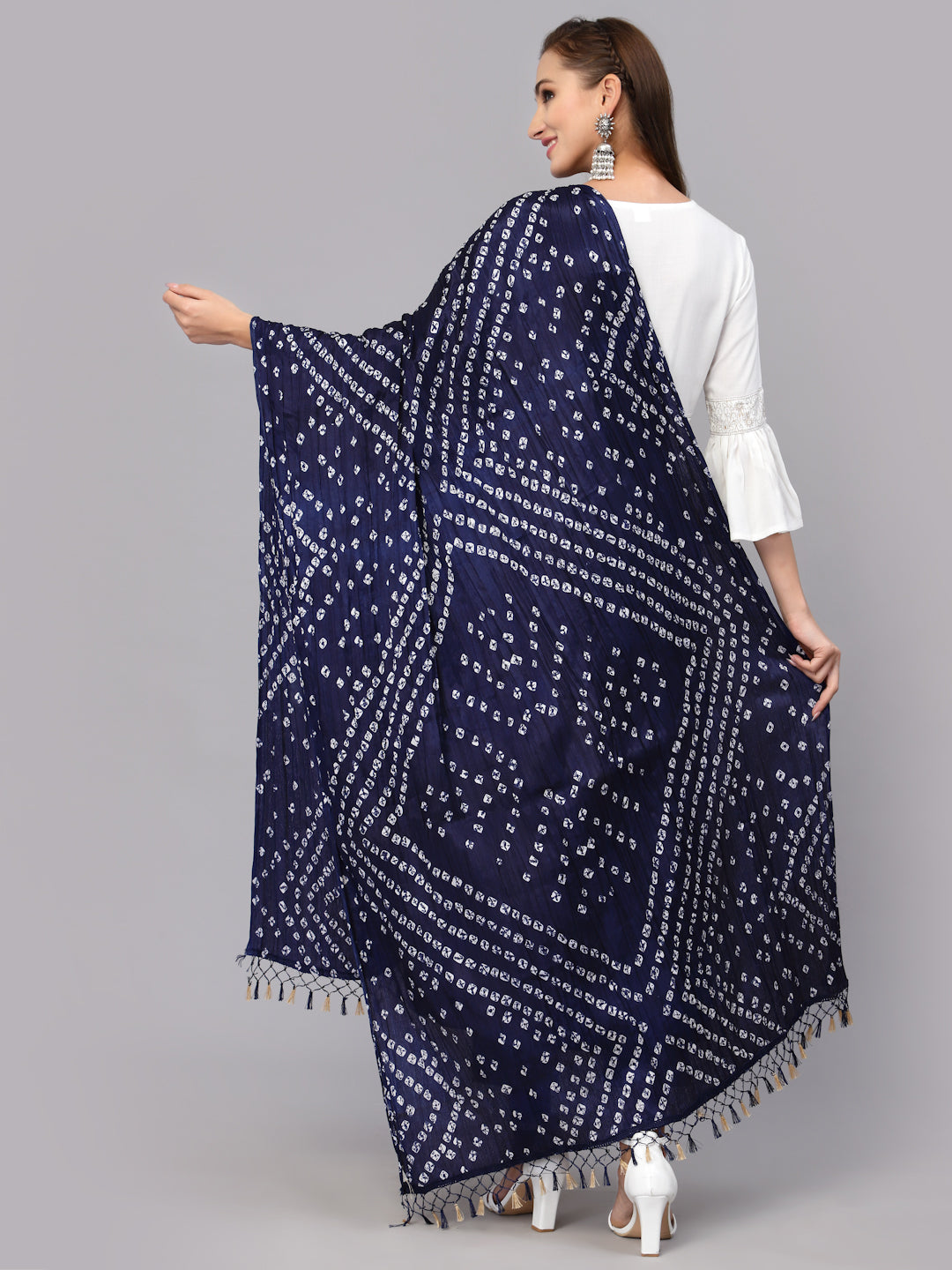 Bandhani Print Silk Blend Dupatta (Pre-Order)