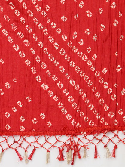Bandhani Print Silk Blend Dupatta (Pre-Order)