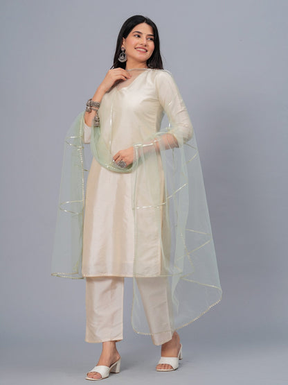 Solid & Embellished Net Dupatta (Pre-Order)