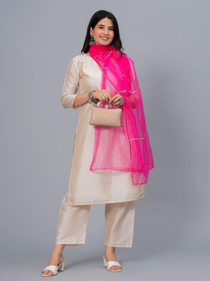 Solid & Embellished Net Dupatta (Pre-Order)