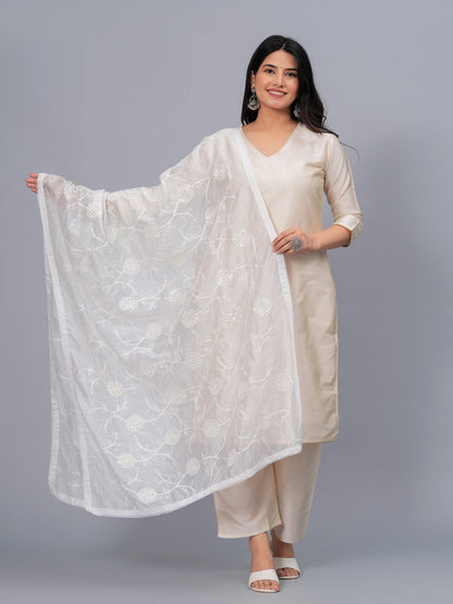 Embroidered Chanderi Drawer Dupatta
