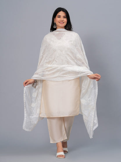 Embroidered Chanderi Drawer Dupatta