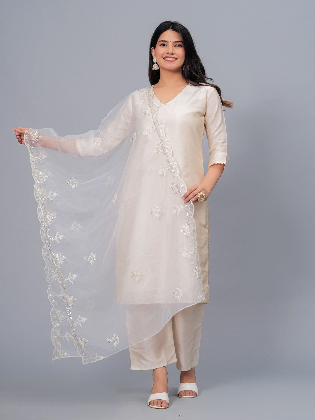 Embroidered Organza Drawer Dupatta (Pre-Order)