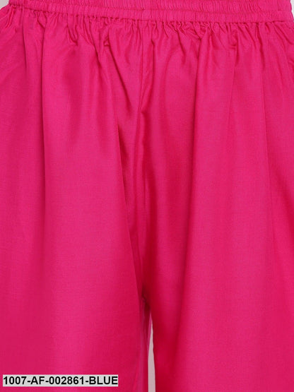 Floral Print Rayon Flared Kurta and Palazzo Set (Light Green,Pink) (Pre-Order)