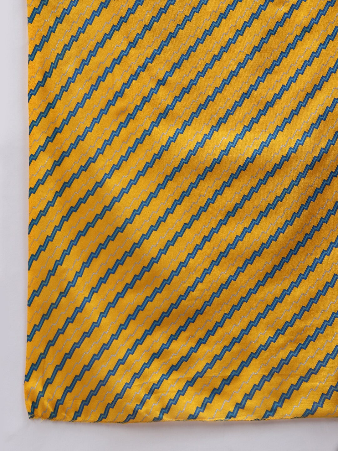 Bandhani Print Rayon Flared Kurta Dupatta Set (Dark Blue) (Pre-Order)