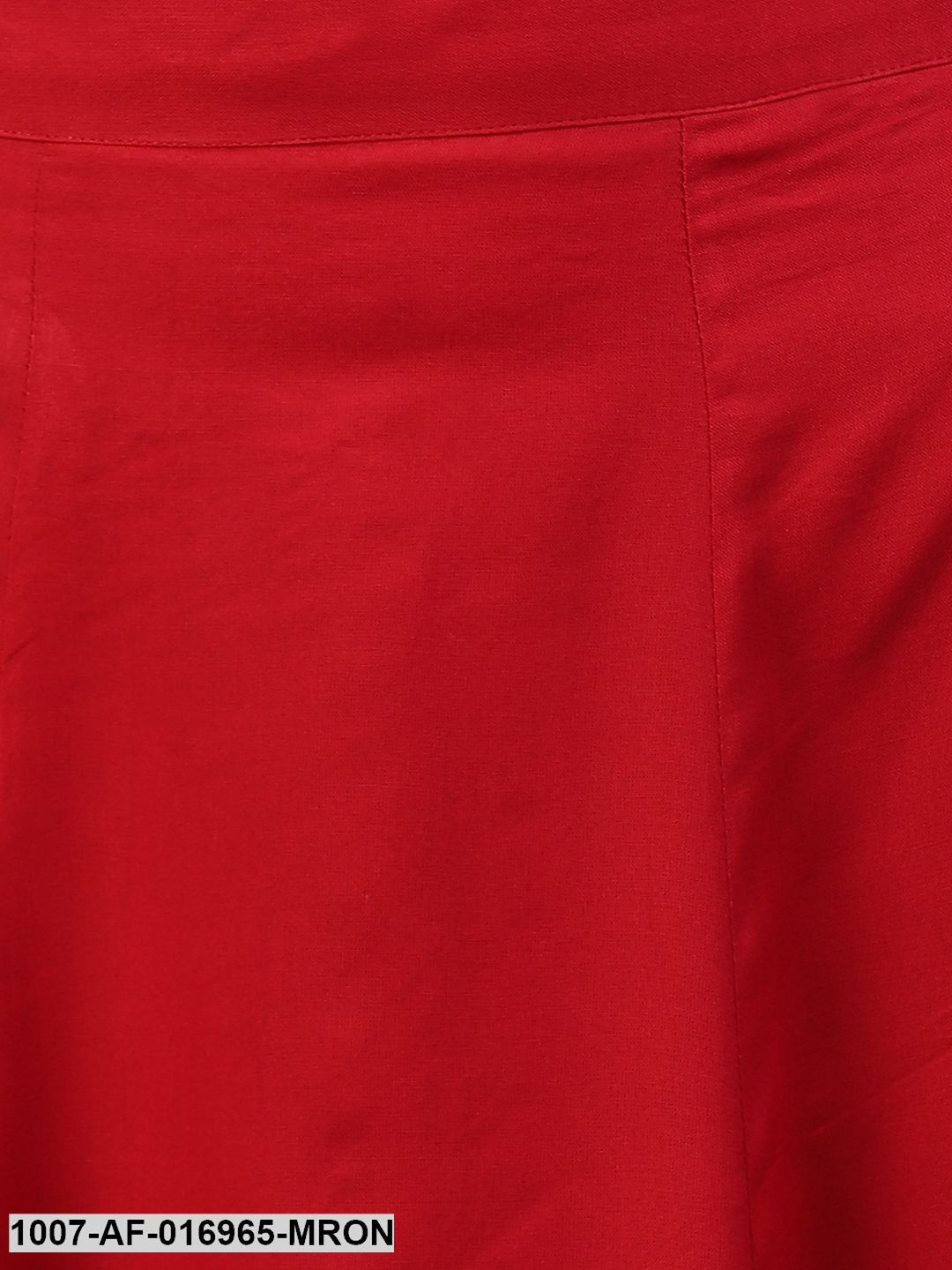 Embroidered Rayon Straight Kurta Skirt Dupatta Set (Maroon) (Pre-Order)