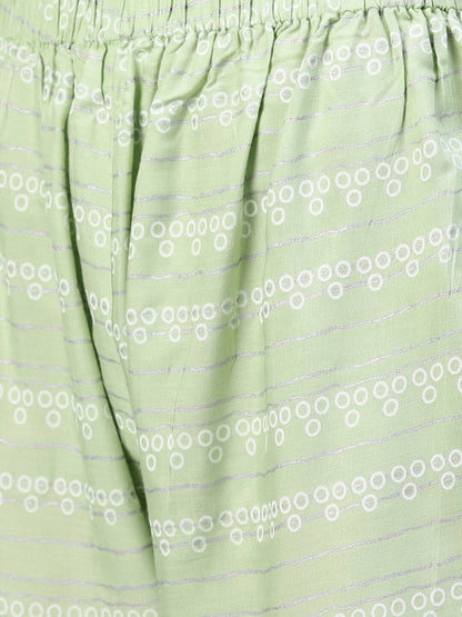 Women's Printed Rayon Straight Kurta Pant Dupatta Set (Pastel Green) (Pre-Order)