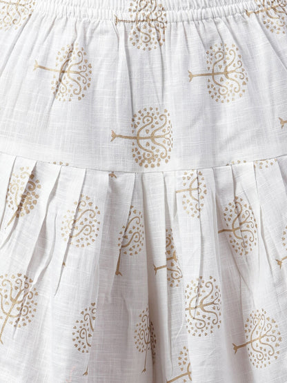 Women's Embellished Rayon Pleated kurta Dhoti Pant Set (Purple, Off White) (Pre-Order)