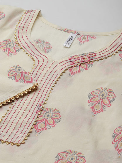 Printed Cotton Straight Kurta Pant Set (Pre-Order)