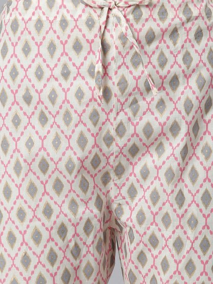 Printed Cotton Straight Kurta Pant Set (Pre-Order)