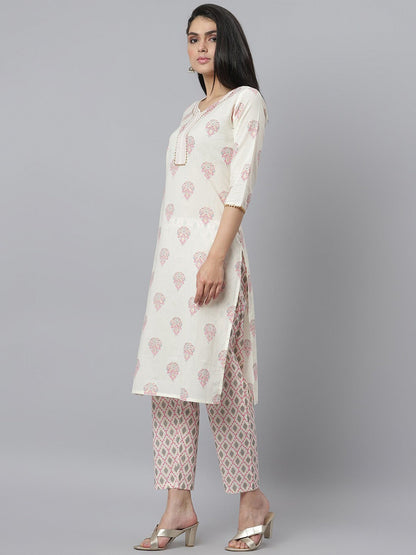 Printed Cotton Straight Kurta Pant Set (Pre-Order)