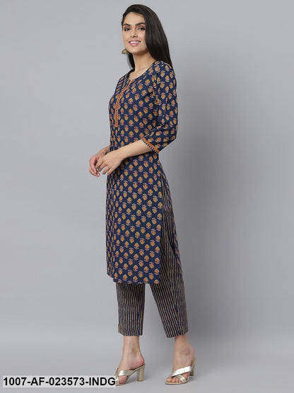 Printed Cotton Straight Kurta Pant Set (Pre-Order)