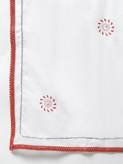 Bandhani Print Rayon Straight Kurta Sharara Dupatta Set (Pre-Order)