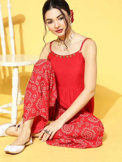 Women Solid Rayon short Flared Top Palazzo Set (Pre-Order)