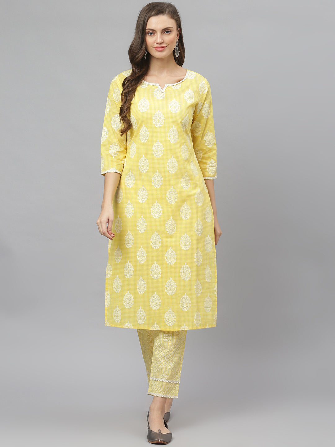 Women's Floral Print Rayon Straight Kurta Pant Set (Pre-Order)