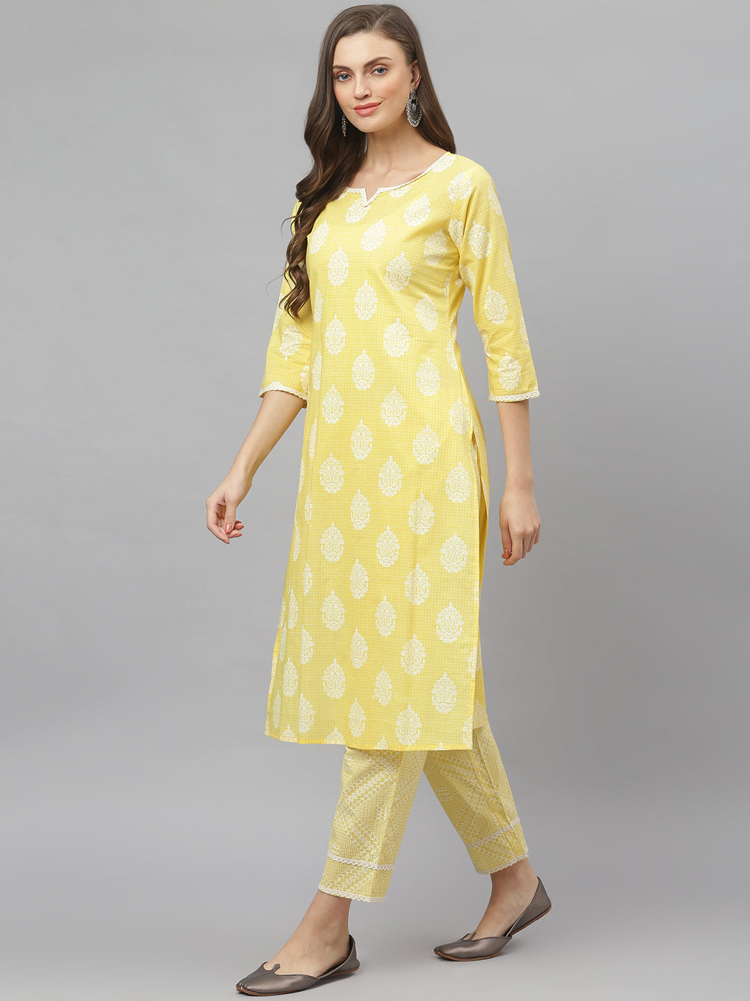 Women's Floral Print Rayon Straight Kurta Pant Set (Pre-Order)