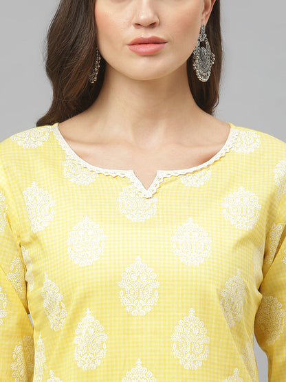 Women's Floral Print Rayon Straight Kurta Pant Set (Pre-Order)