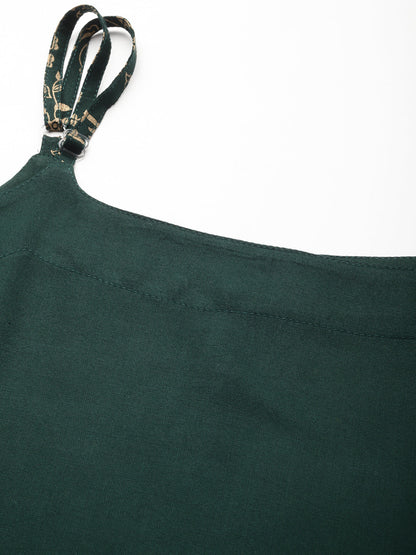 Gold Printed Rayon Straight Kurta Pant Set (Pre-Order)