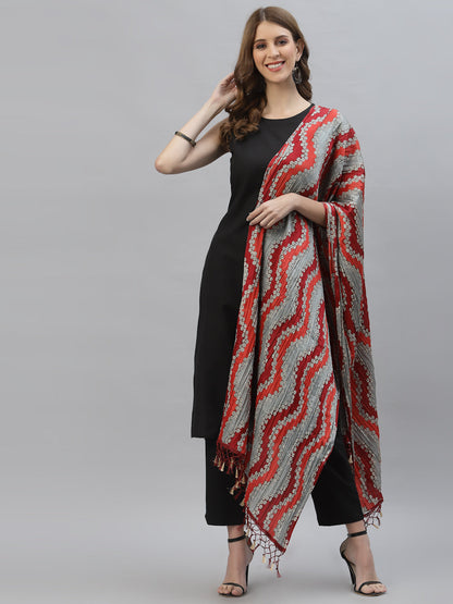 Solid Cotton Blend Straight Kurta Pant Dupatta Set (Pre-Order)