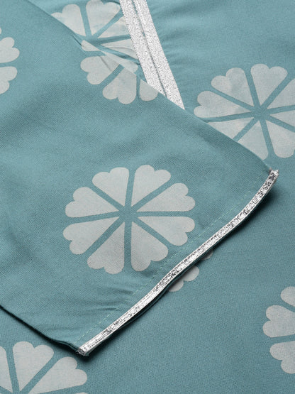 Printed Cotton Straight Kurta Pant Dupatta Set (Pre-Order)