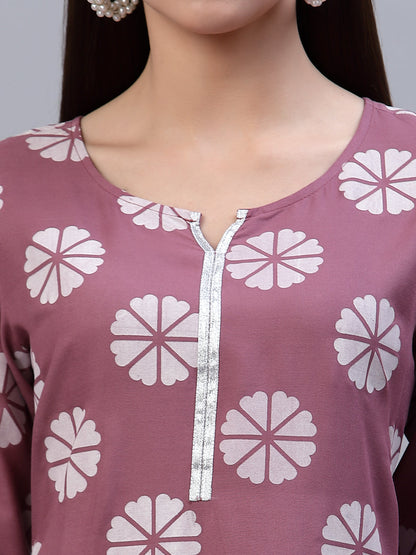 Printed Cotton Straight Kurta Pant Dupatta Set (Pre-Order)