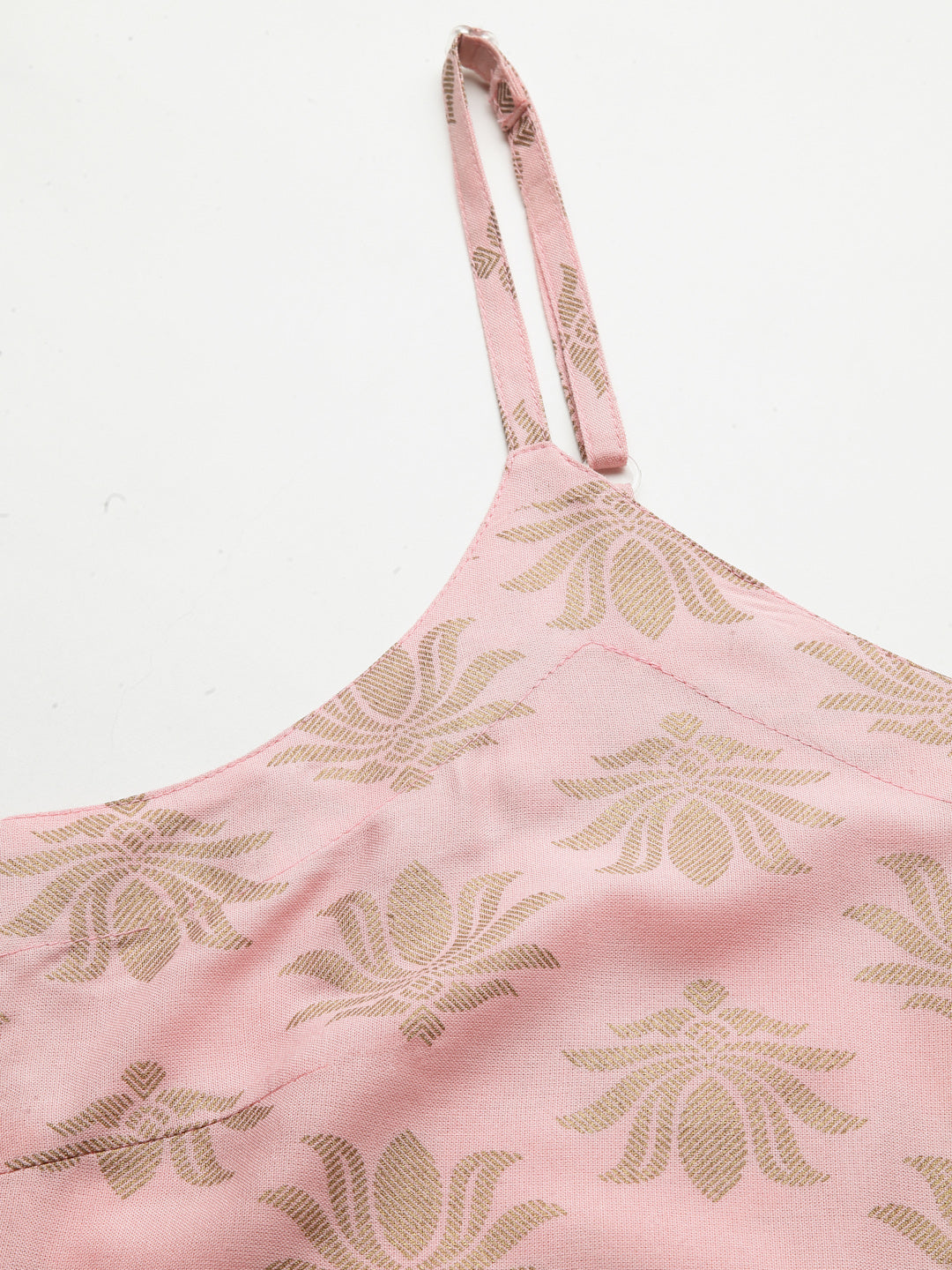 Gold Print Rayon Straight Kurta Pant Dupatta Set (Pre-Order)