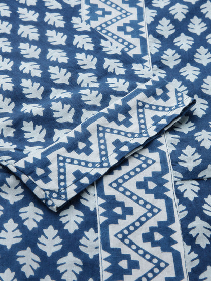 Printed Cotton Flared Kurta Pant Dupatta Set (Pre-Order)