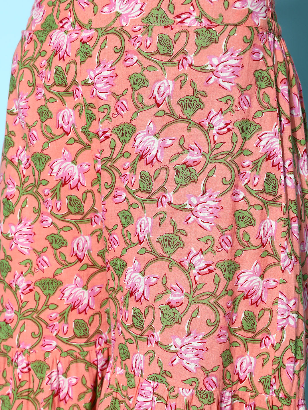 Floral Printed Cotton Kurta Sharara with Dupatta (Pre-Order)