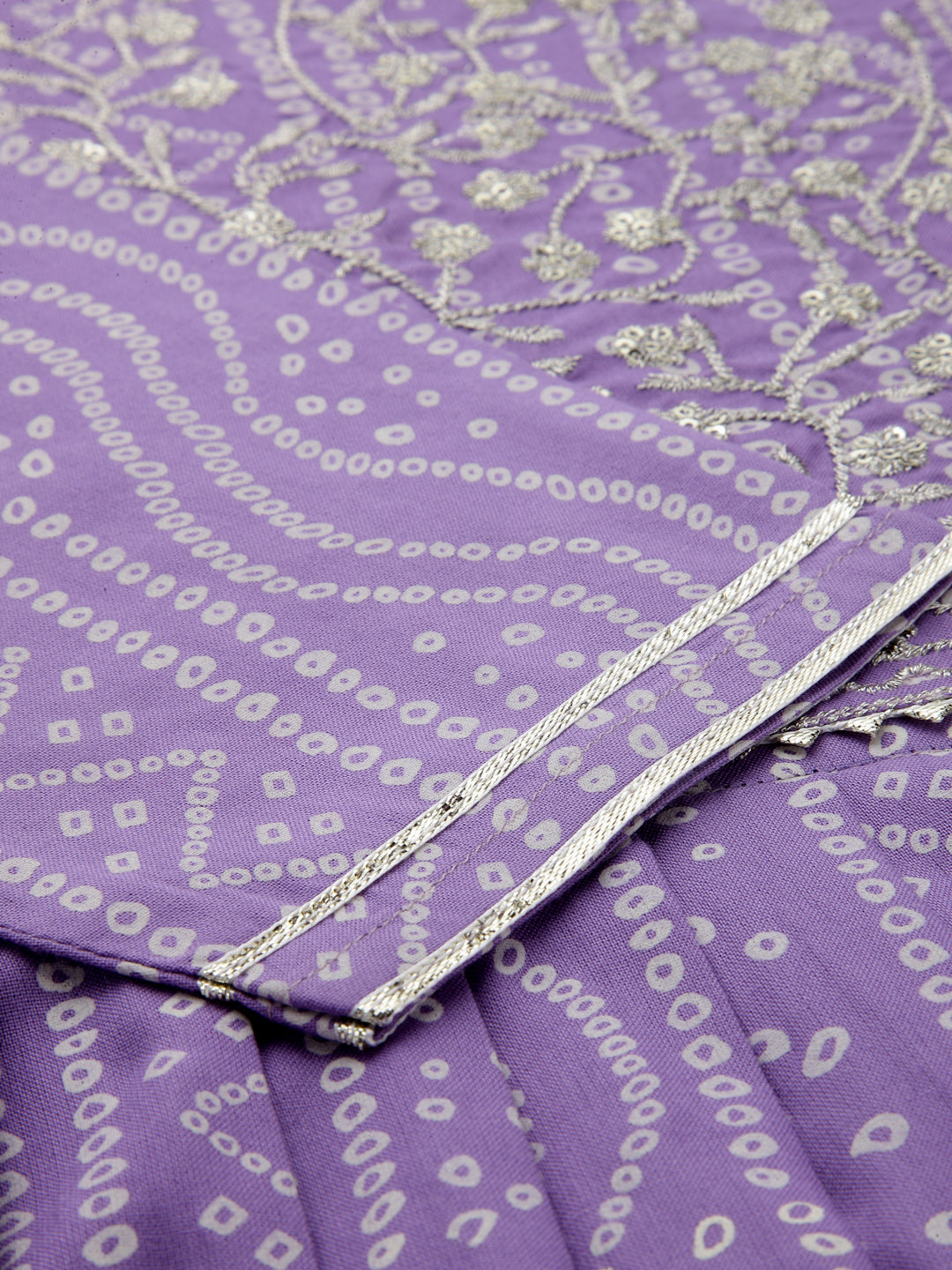 Bandhej Printed & Embroidered Kurta Sharara Dupatta Set (Pre-Order)