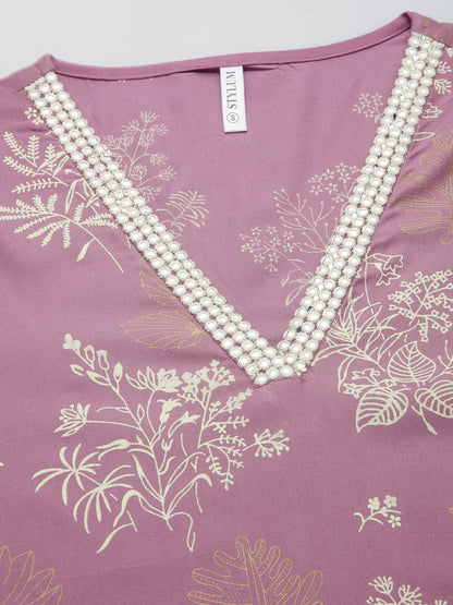 Floral Printed Rayon Kurta Pant Set (Pre-Order)