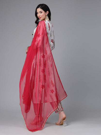 Printed Cotton Blend Kurta Pant Dupatta Set (Pre-Order)